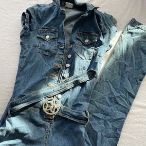 RARE PLAYBOY Jean Jumpsuit!